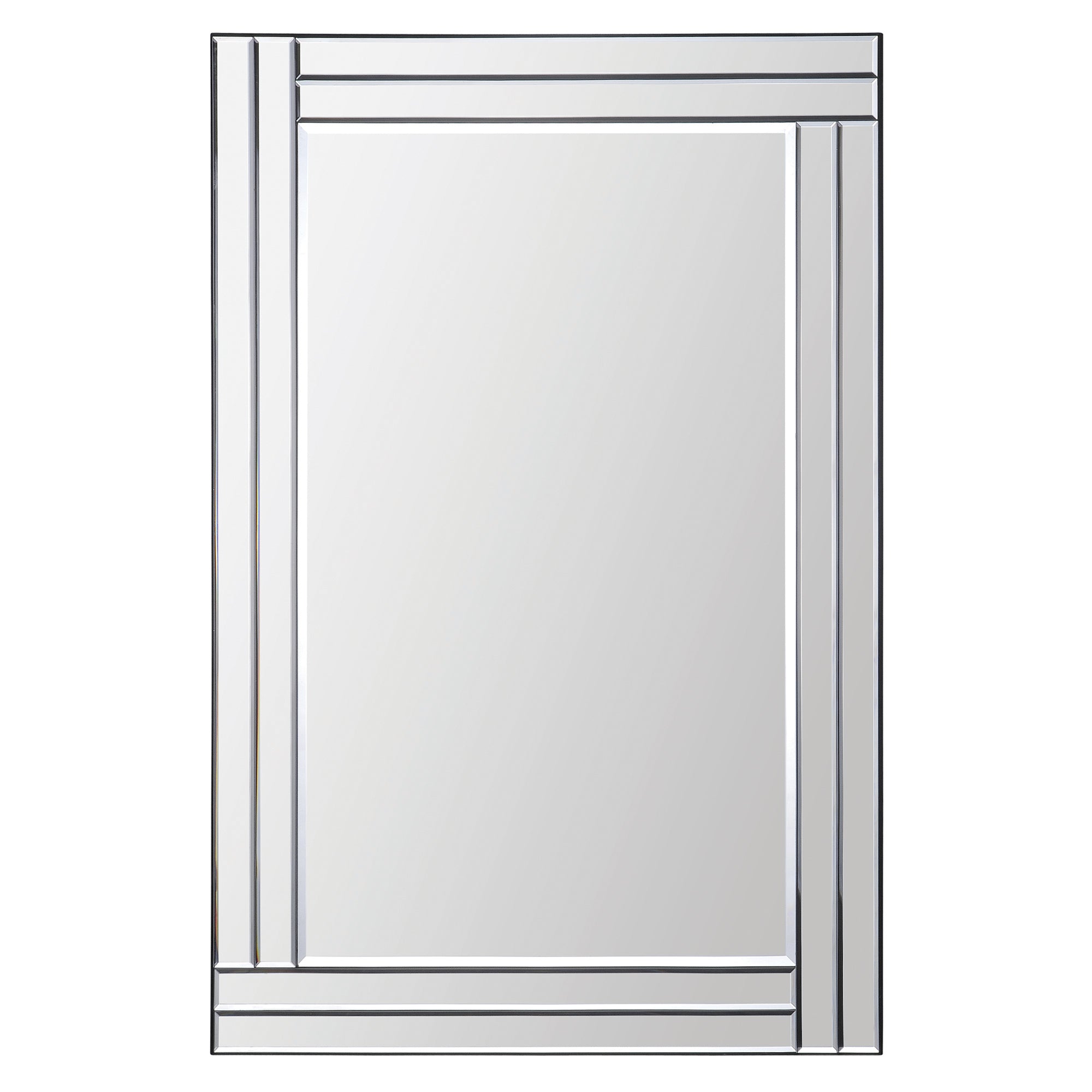 Baton Rouge Wall Mirror with a sleek, modern design featuring a reflective surface and geometric frame.