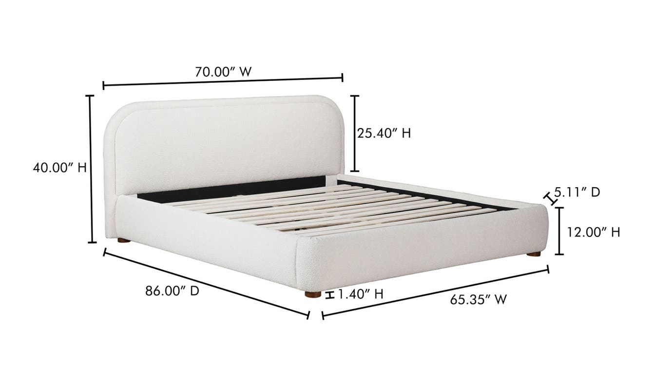 lifestyle view of Colin Queen Bed Beige luxury Beds & Bed Fram