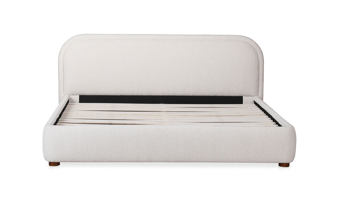 lifestyle view of Colin King Bed Beige luxury Beds & Bed Fram