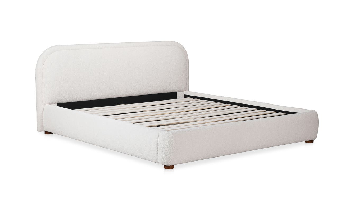 lifestyle view of Colin King Bed Beige luxury Beds & Bed Fram
