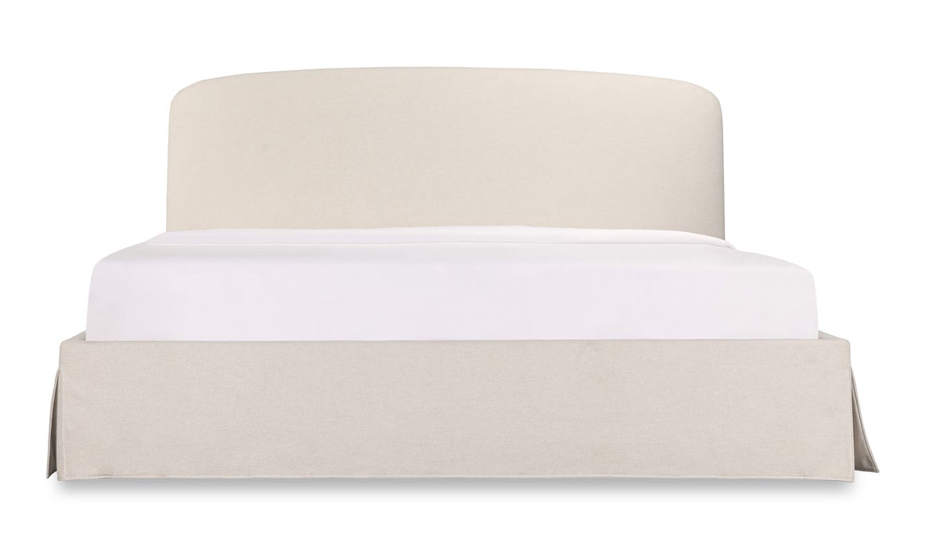front view of Joan Queen Storage Bed Cream luxury Beds & Bed Fram