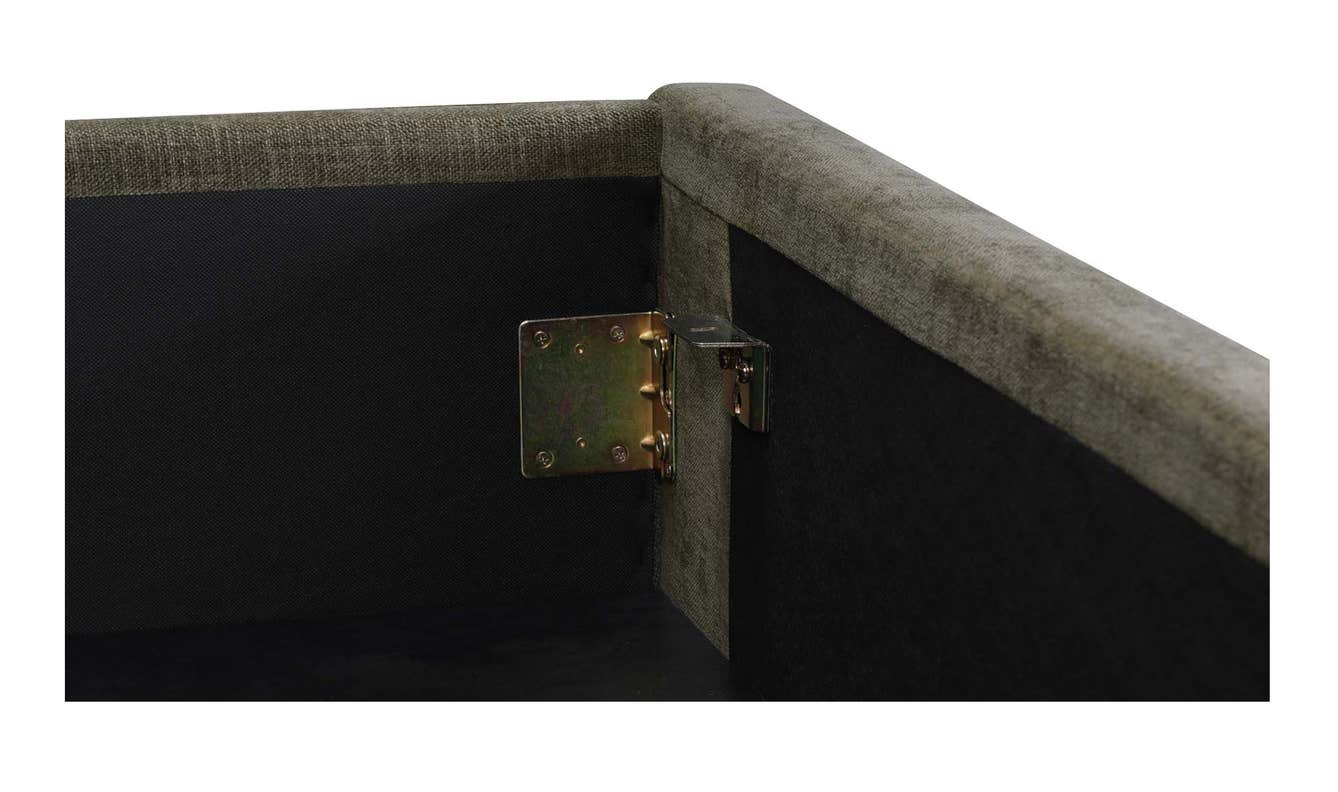 lifestyle view of Sebastion Queen Storage Bed Green luxury Beds & Bed Fram