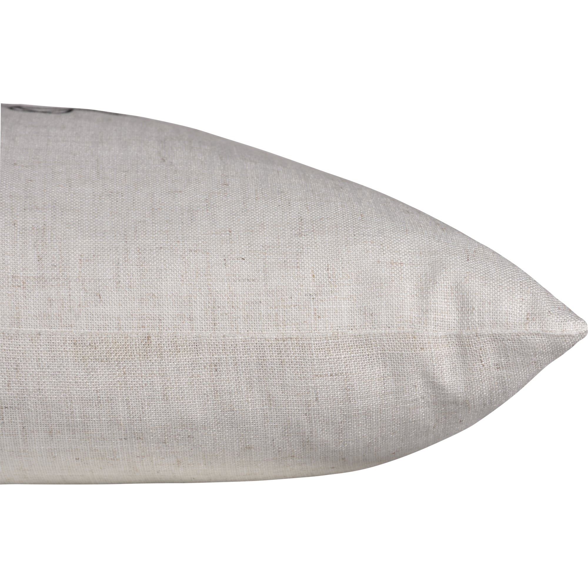 Another side view of Knot Indoor Pillow highlighting its sleek beige design