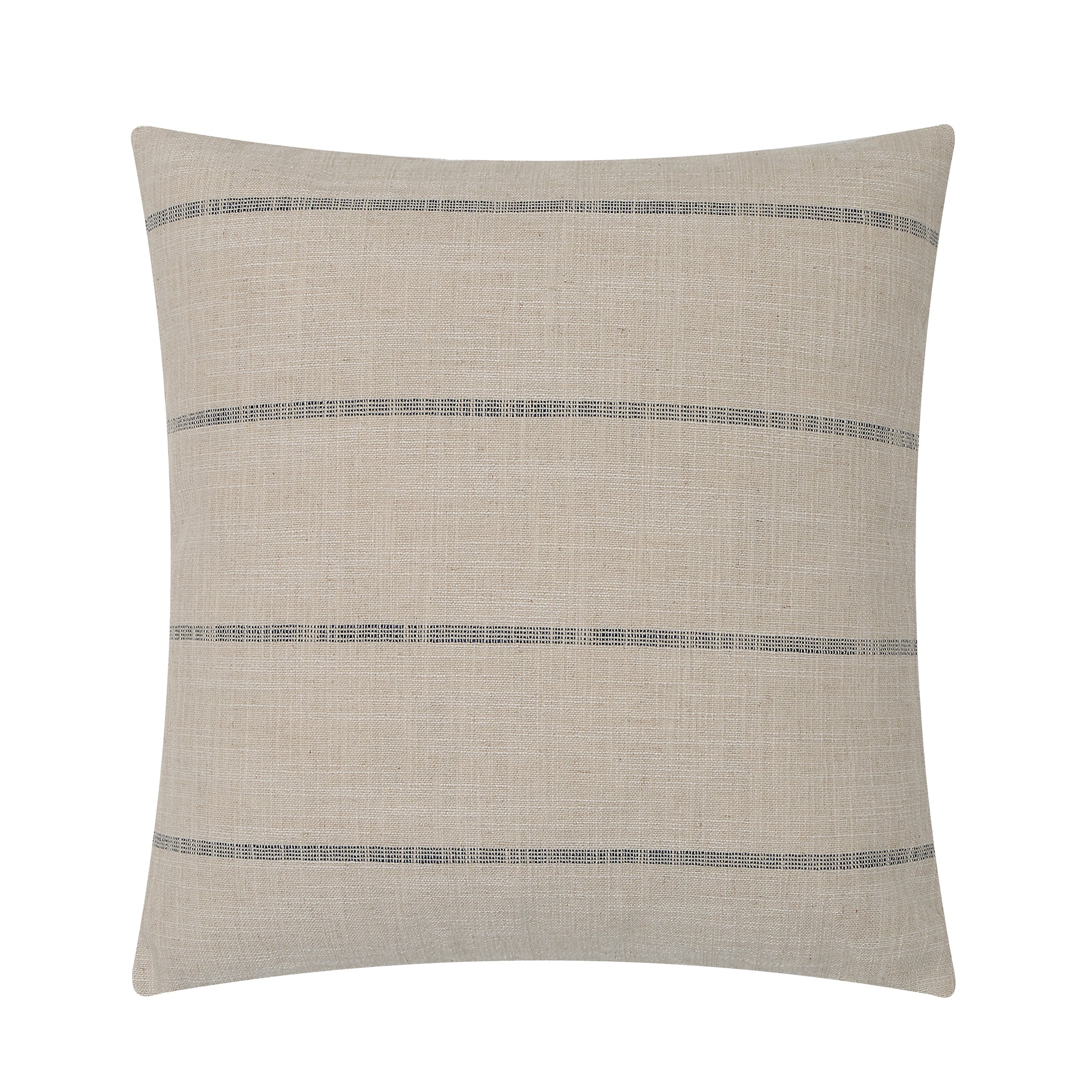 Montana indoor pillow in beige fabric with black stripes
