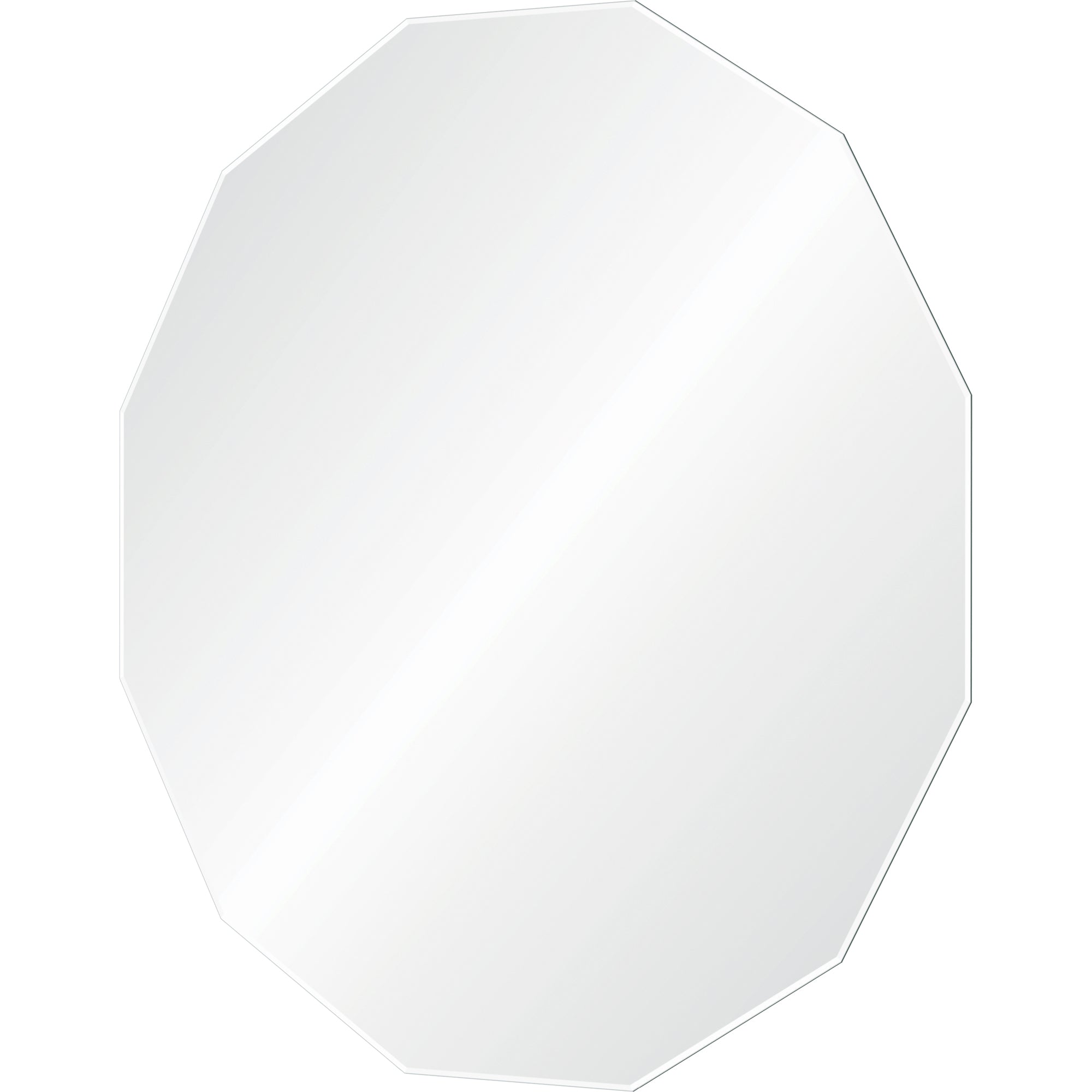 Ovada Wall Mirror, octagonal design featuring a clear reflective finish.