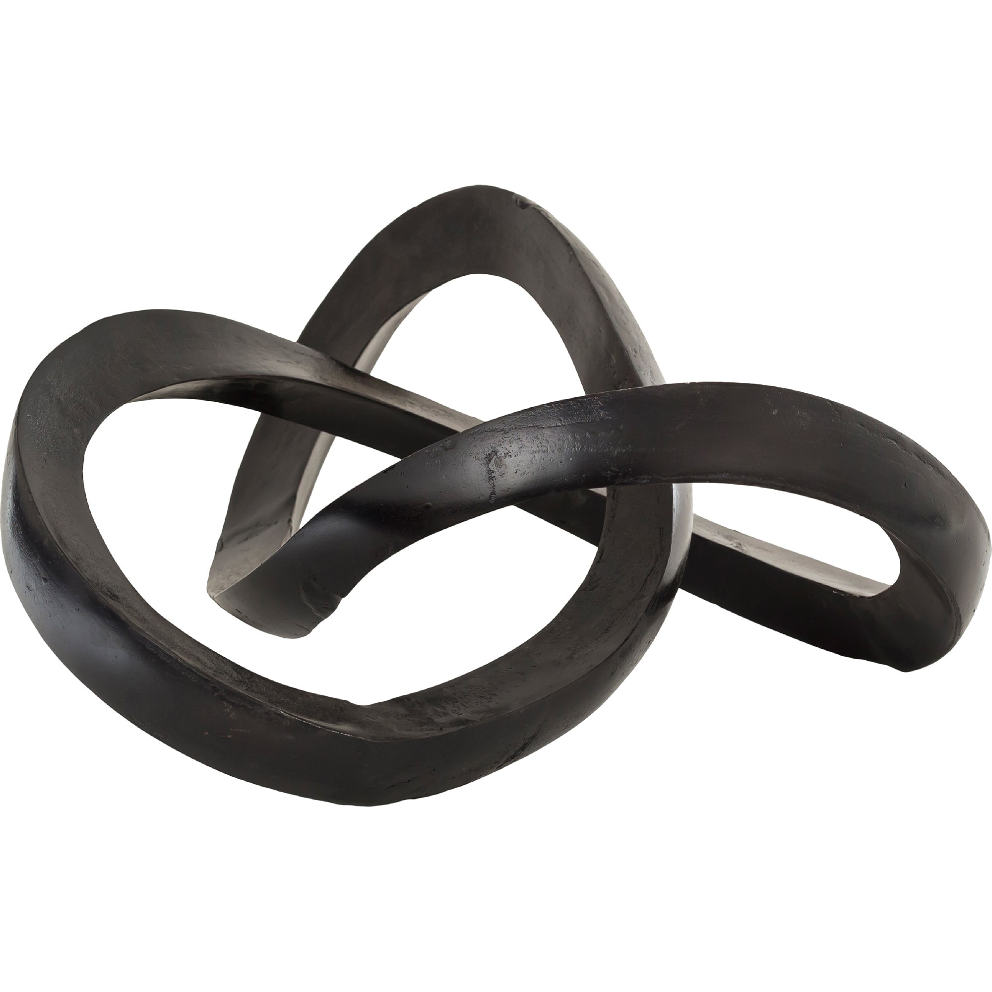 Marijo Statue by Renwil, sleek black abstract sculpture featuring curved forms, artistic style.