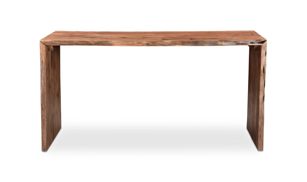 front view of Tyrell Desk Natural Stain luxury Desk