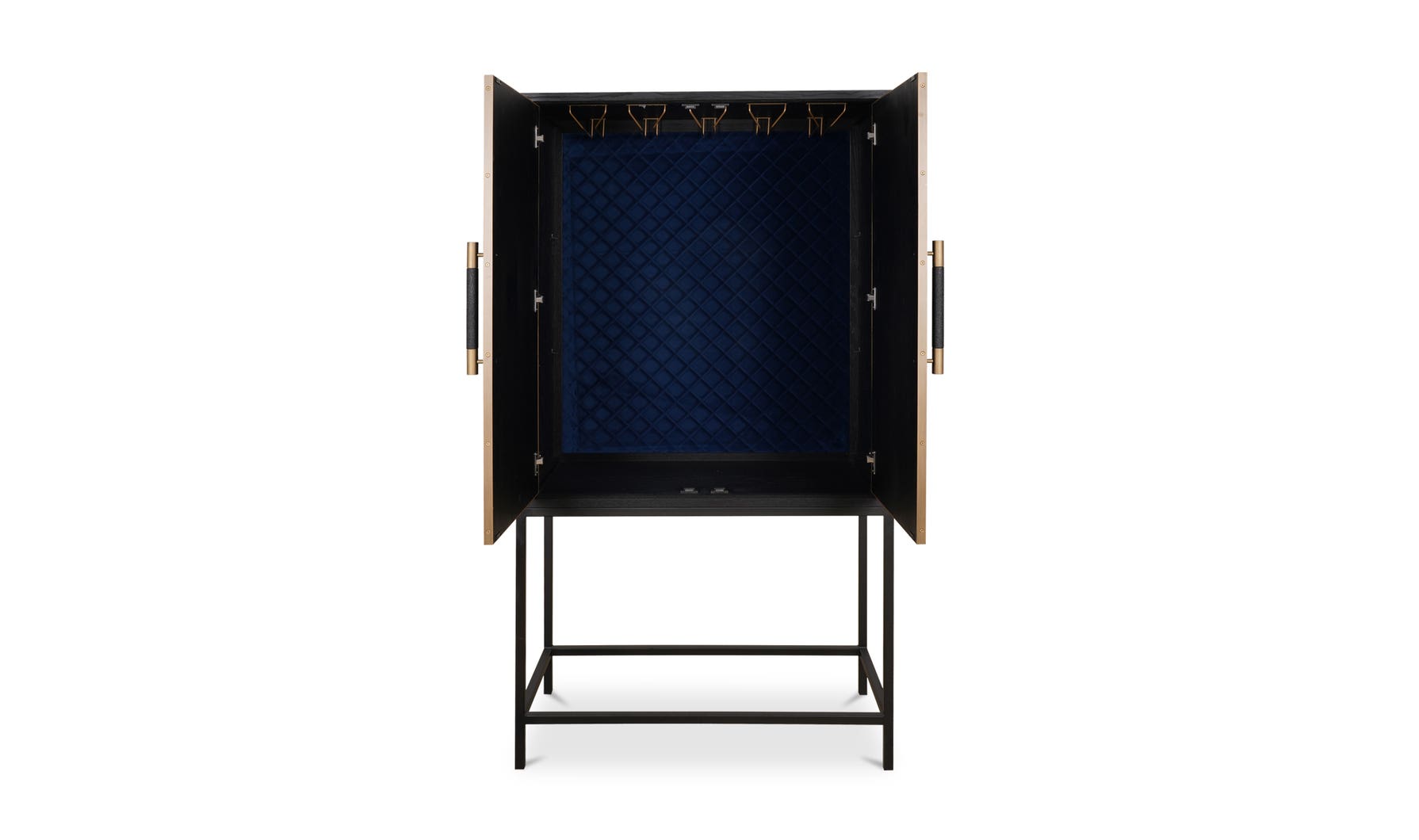 lifestyle view of Mako Bar Cabinet Black luxury Sideboard
