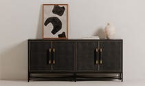 angle view of Mako Sideboard Black Small luxury Sideboard