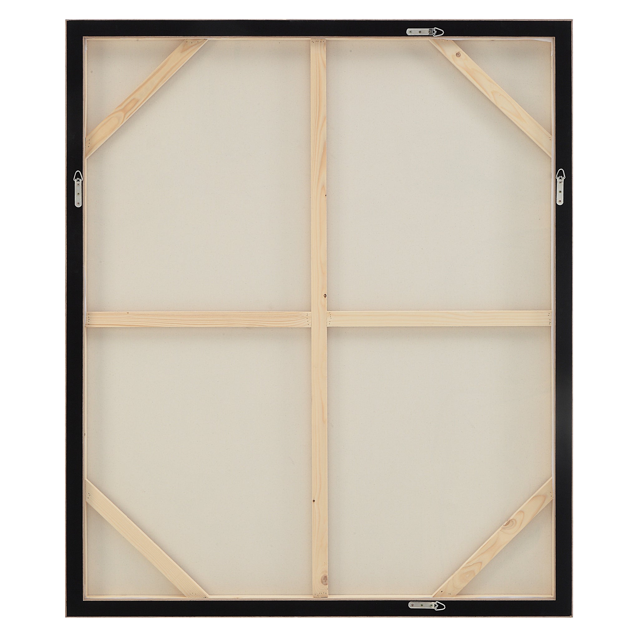 Back view of Roseline Canvas Art showing the frame and support structure