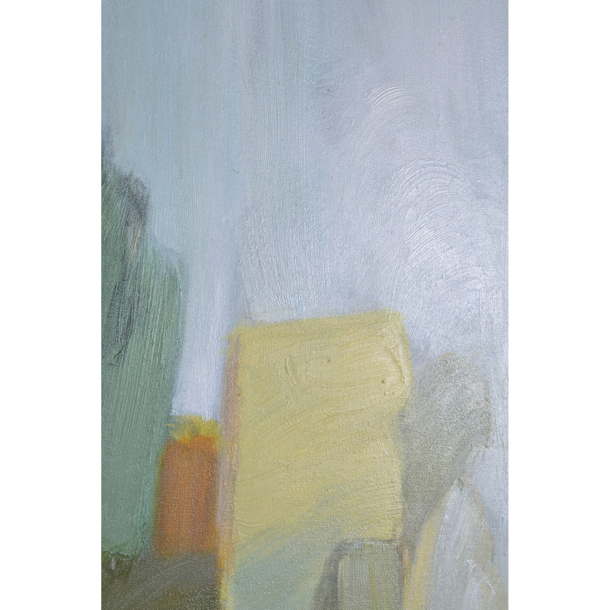 Leclaire canvas art featuring abstract brush strokes in soft pastel colors.