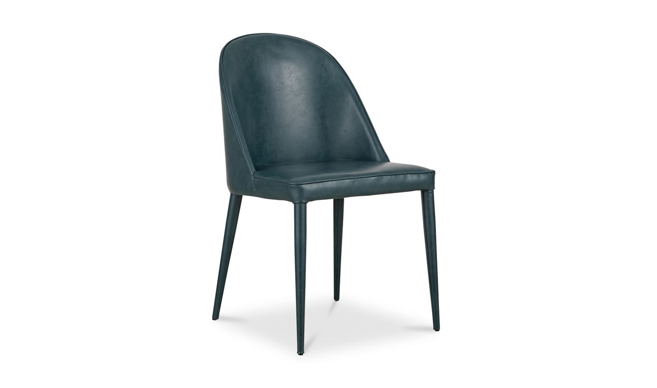 lifestyle view of Burton Dining Chair Dark Teal (Set of 2) luxury Kitchen & Dining Room Chair