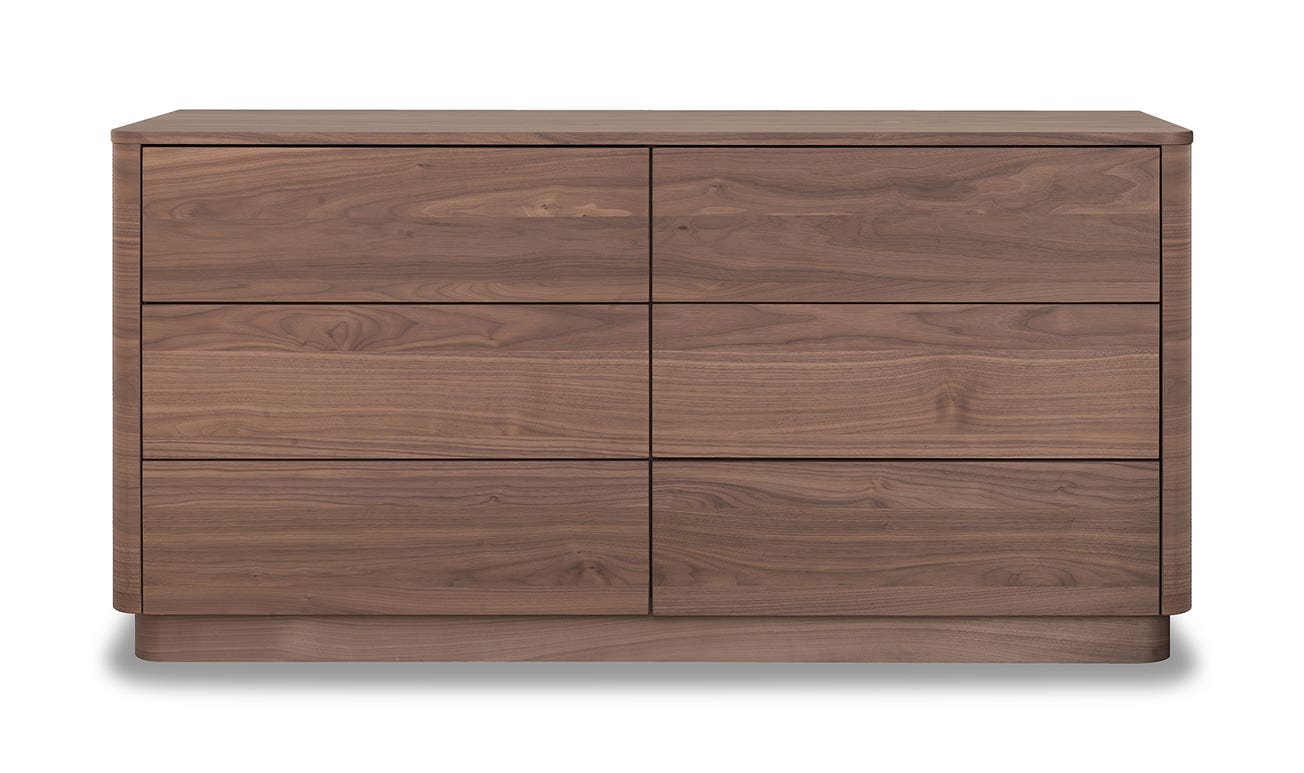 front view of Round Off Dresser Brown luxury Kitchen & Dining Room Table