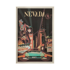 XL (42in. x 62in.) Art Print under Glass Brown Frame