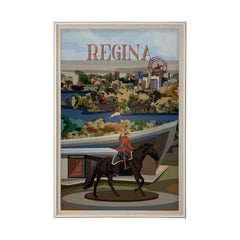 XL (42in. x 62in.) Art Print under Glass Brown Frame
