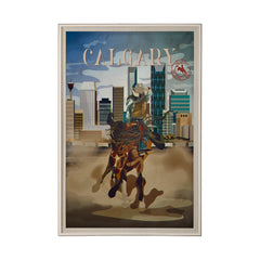 XL (42in. x 62in.) Art Print under Glass Brown Frame