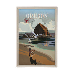 XL (42in. x 62in.) Art Print under Glass Brown Frame