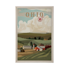 XL (42in. x 62in.) Art Print under Glass Brown Frame