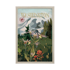 XL (42in. x 62in.) Art Print under Glass Brown Frame