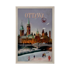 XL (42in. x 62in.) Art Print under Glass Brown Frame