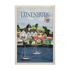 XL (42in. x 62in.) Art Print under Glass Brown Frame