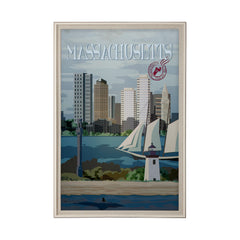 XL (42in. x 62in.) Art Print under Glass Brown Frame