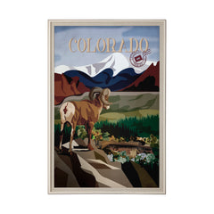 XL (42in. x 62in.) Art Print under Glass Brown Frame