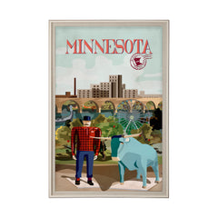 XL (42in. x 62in.) Art Print under Glass Brown Frame