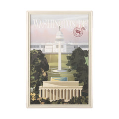 XL (42in. x 62in.) Art Print under Glass Brown Frame