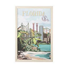 XL (42in. x 62in.) Art Print under Glass Brown Frame