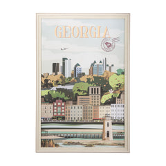 XL (42in. x 62in.) Art Print under Glass Brown Frame