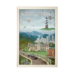 XL (42in. x 62in.) Art Print under Glass Brown Frame