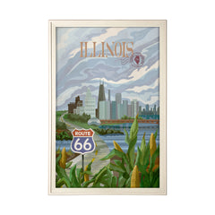XL (42in. x 62in.) Art Print under Glass Brown Frame