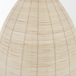 Saliha Cane w/ Brass Metal Pendant Light