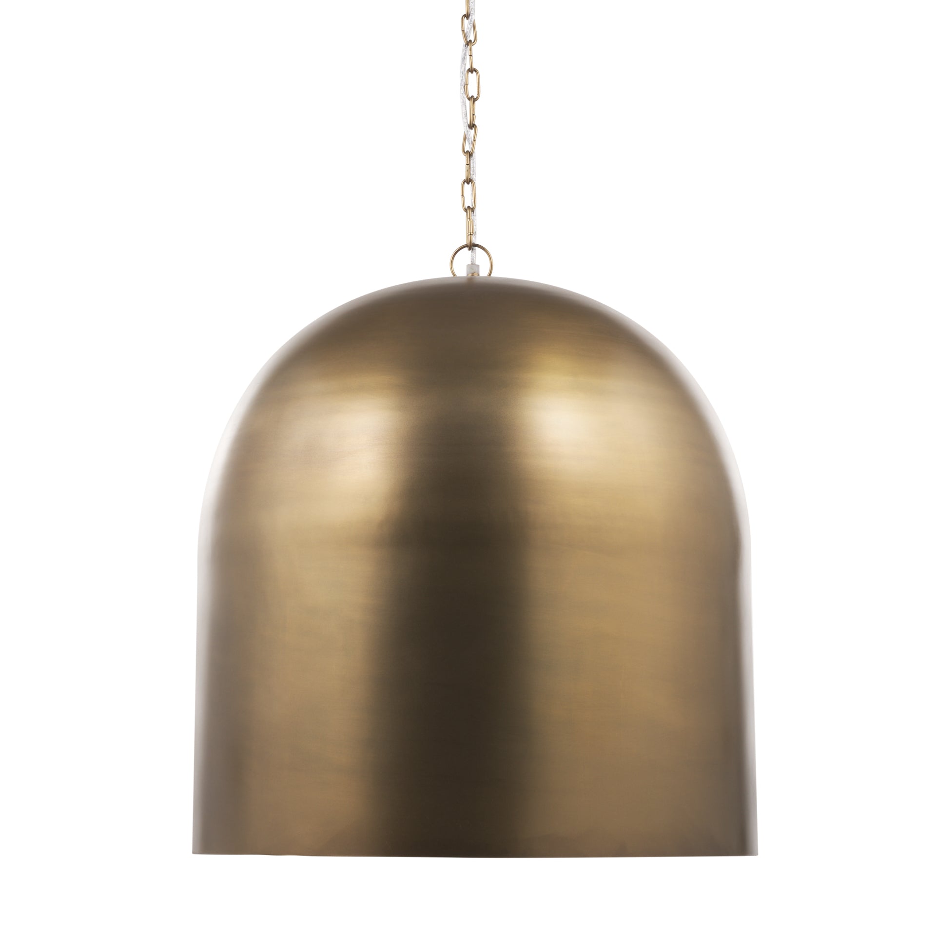 Sanne Antiqued Gold Metal w/ Silver Foil Large Pendant Light