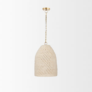 Tosha 1-Light Cotton Rope Bell Pendant