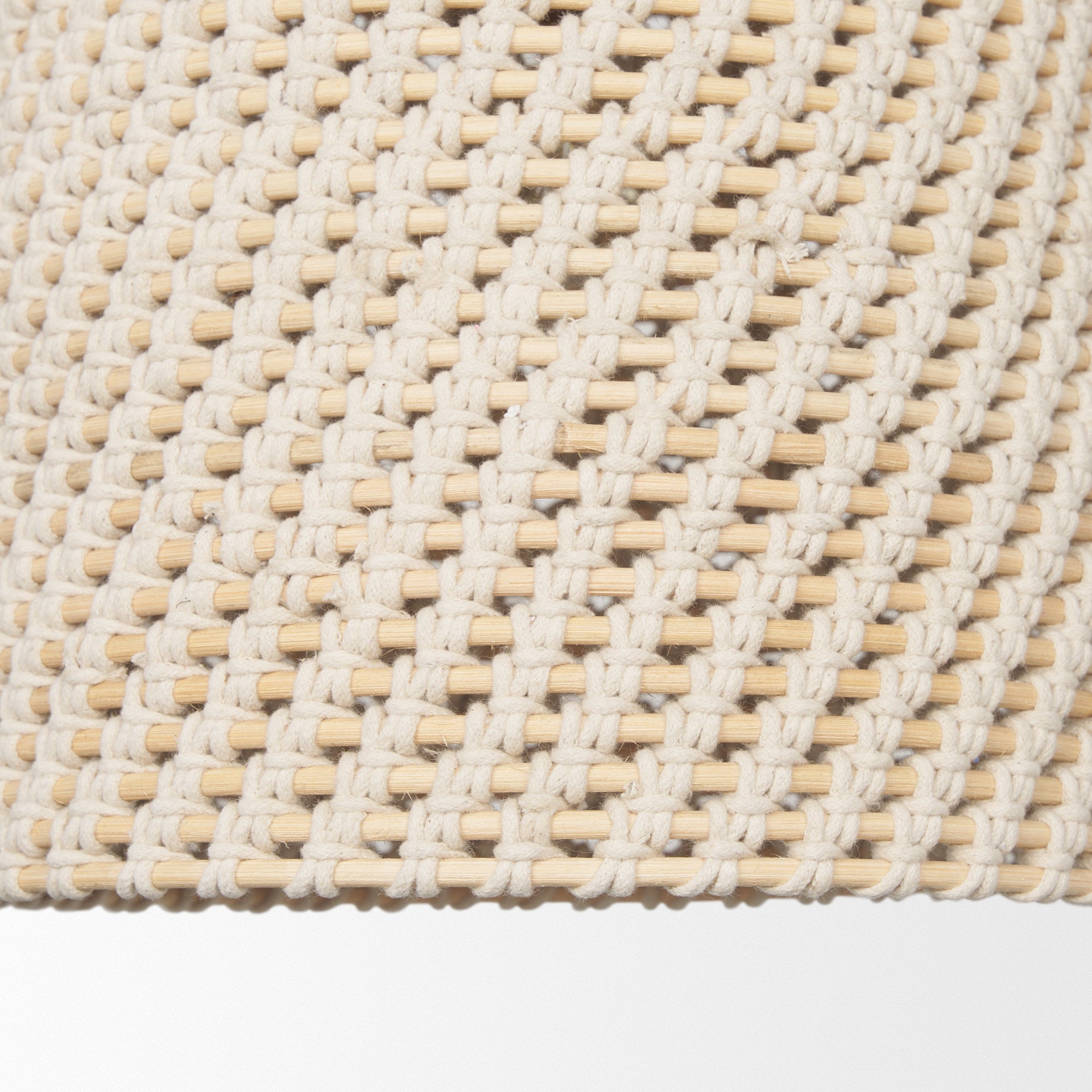 Tosha 1-Light Cotton Rope Bell Pendant