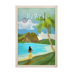XL (42in. x 62in.) Art Print under Glass Brown Frame