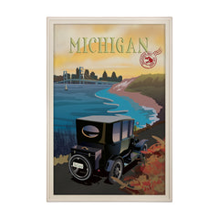 XL (42in. x 62in.) Art Print under Glass Brown Frame