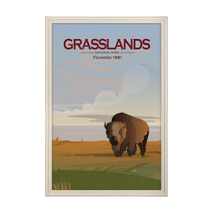 XL (42in. x 62in.) Art Print under Glass Brown Frame
