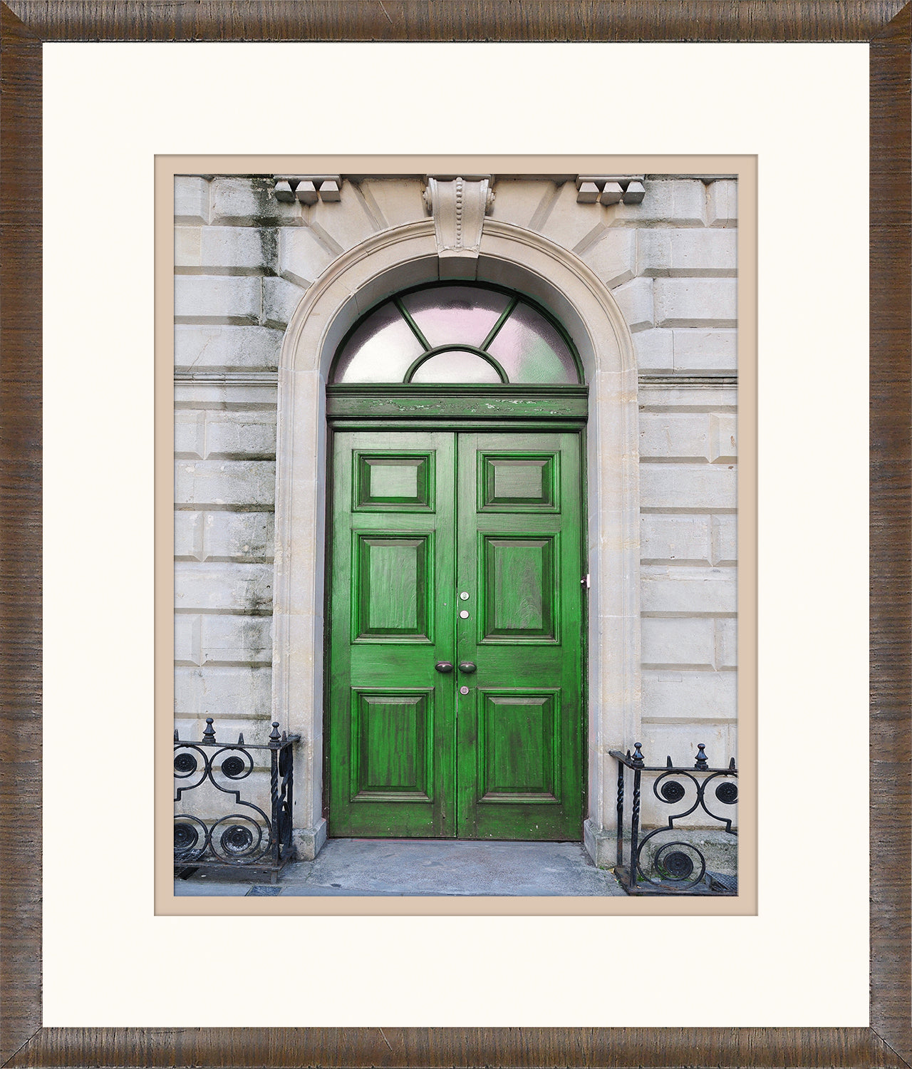Porte géorgienne verte série IV