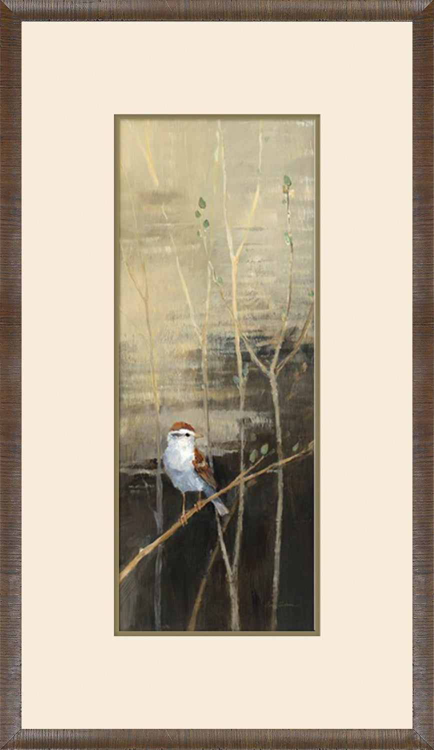 Sparrows At Dusk I