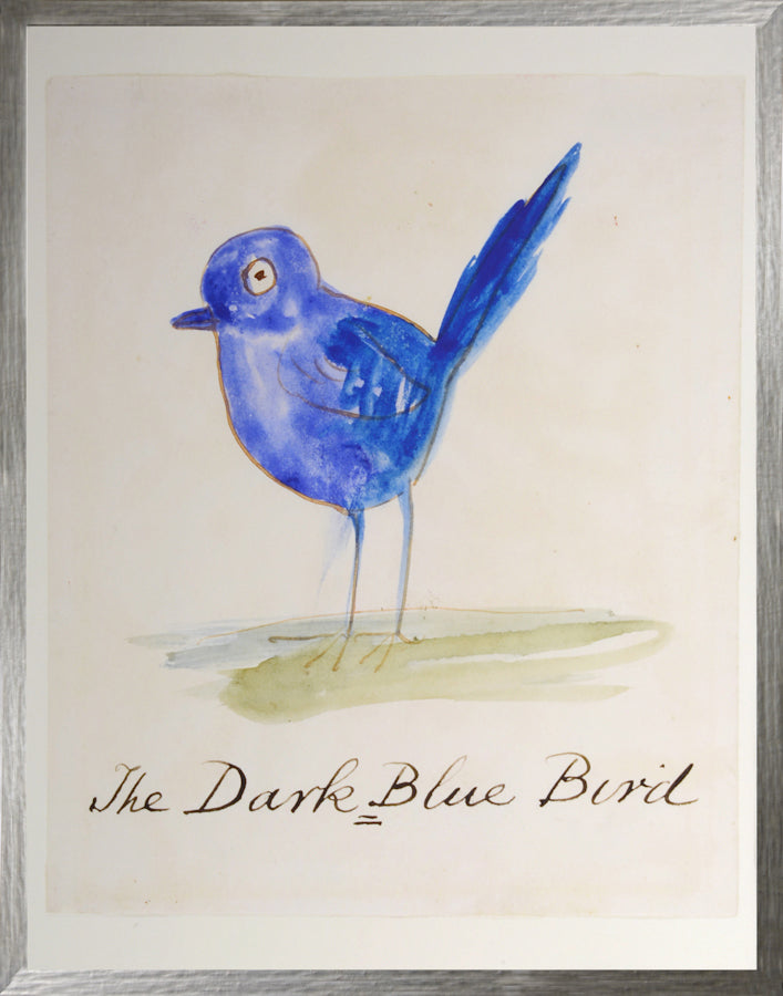 El pájaro azul oscuro