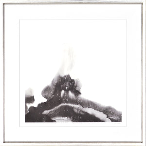 Ancient Landscape II wall art featuring abstract black ink patterns on white background