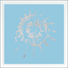 38.75 × 38.75 in – Azul claro, dorado - Plateado