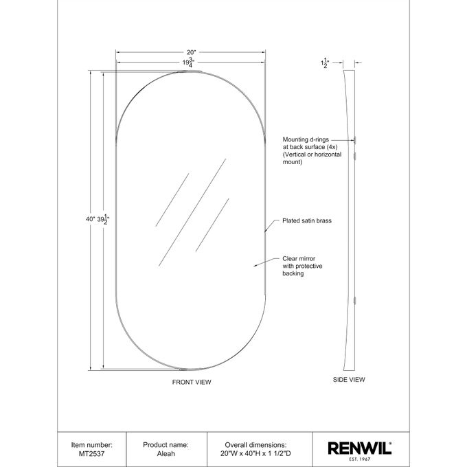 lifestyle view of Aleah luxury Mirror