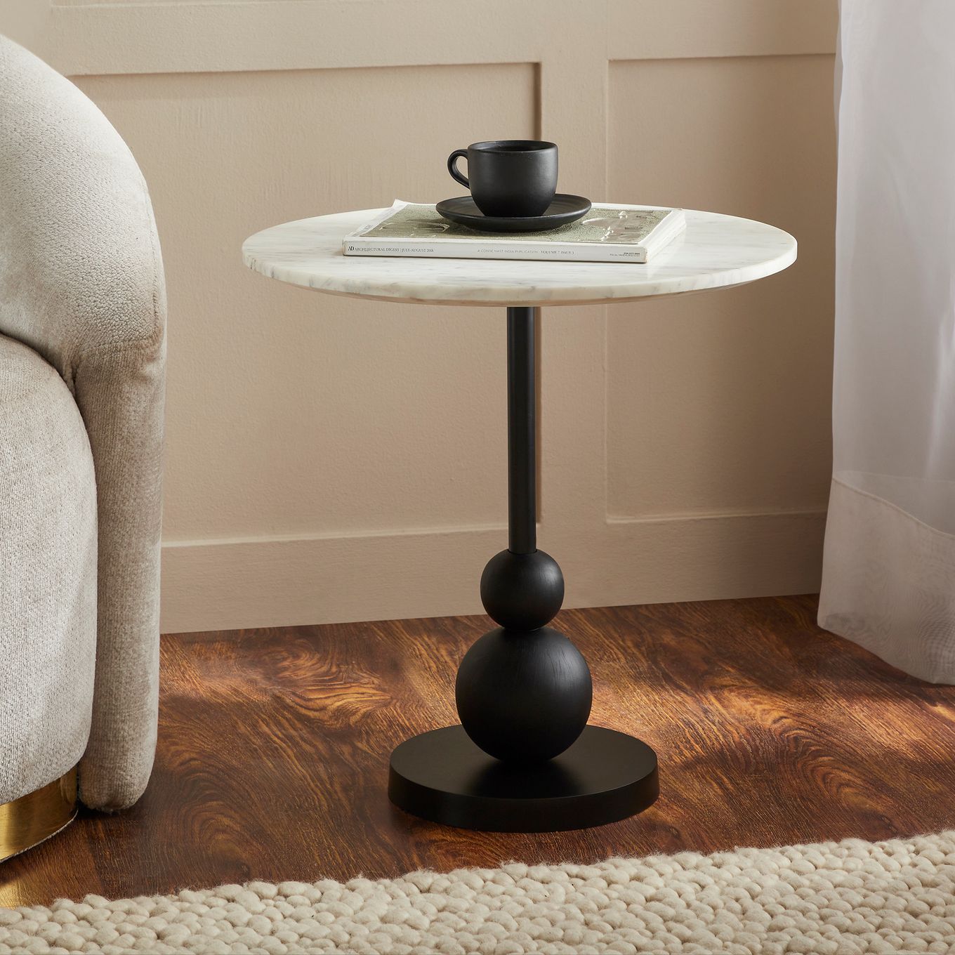 lifestyle view of Corrine luxury Accent Table