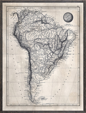 MAP ARROWSMITH, SOUTH AMERICA 1825