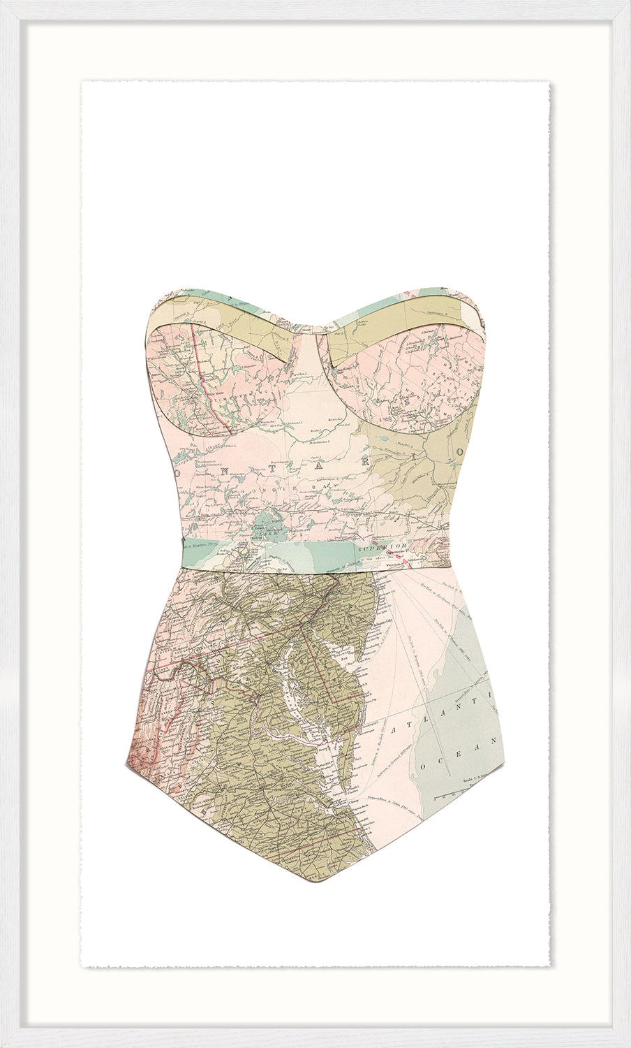 front view of SWIM CUTOUTS-BLUSH II luxury Artwork