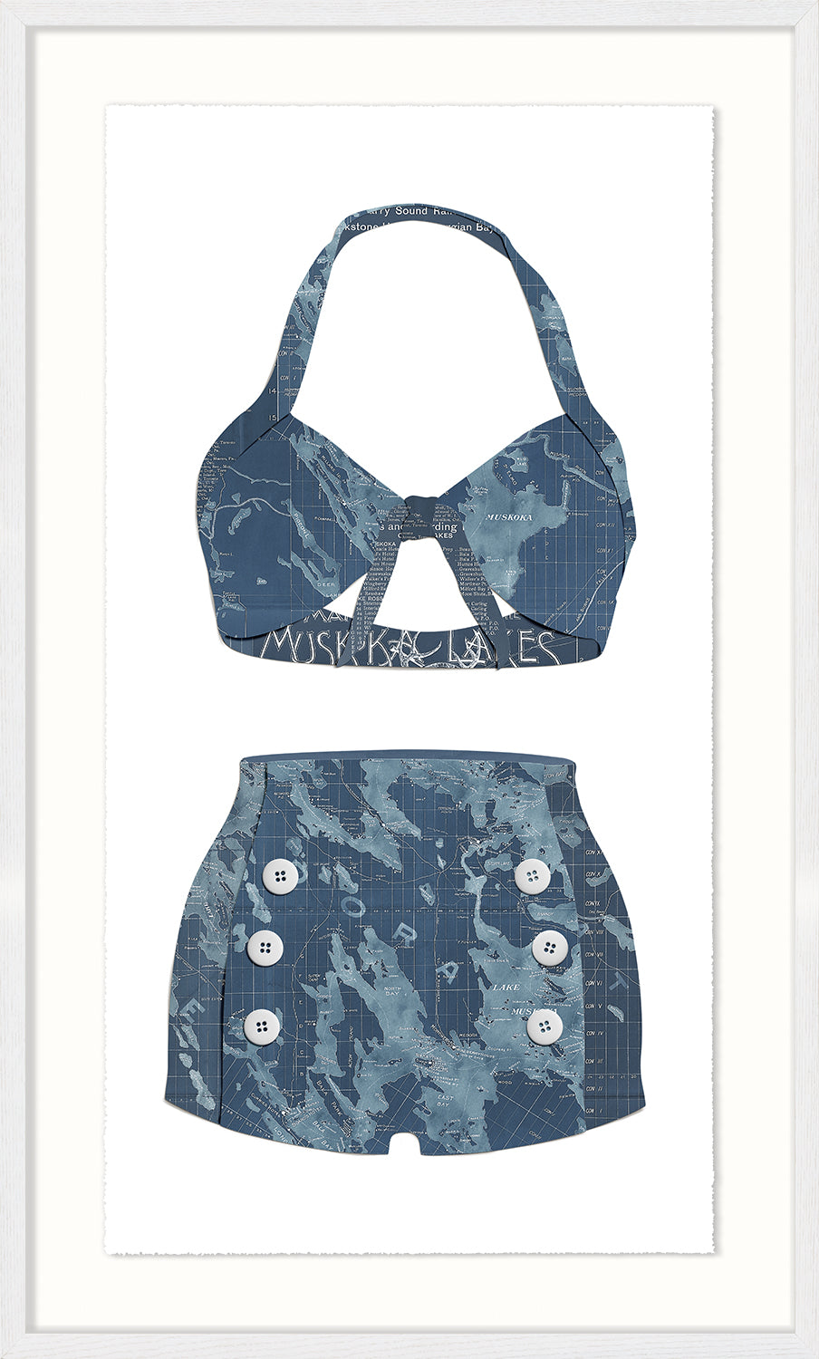 front view of SWIM CUTOUTS-NAVY II luxury Artwork